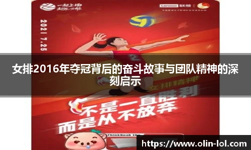 女排2016年夺冠背后的奋斗故事与团队精神的深刻启示
